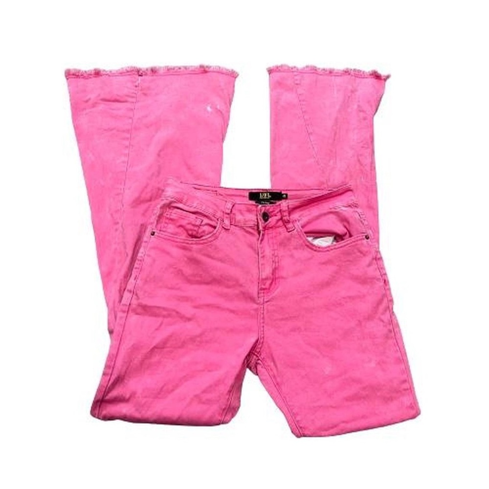 Pink flare bell bottom jeans. Cowgirl western pink